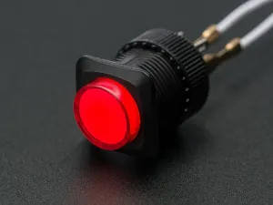 16mm Illuminated Pushbutton - Various Colours Latching On/Off Switch