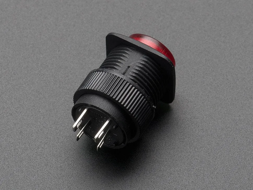 16mm Illuminated Pushbutton - Various Colours Latching On/Off Switch
