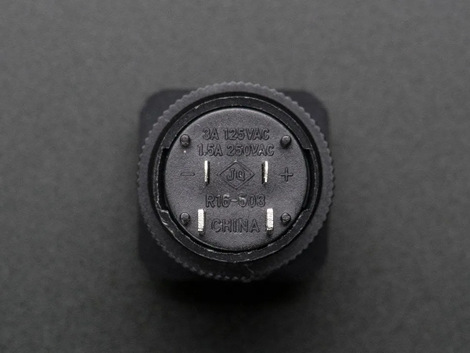 16mm Illuminated Pushbutton - Various Colours Latching On/Off Switch