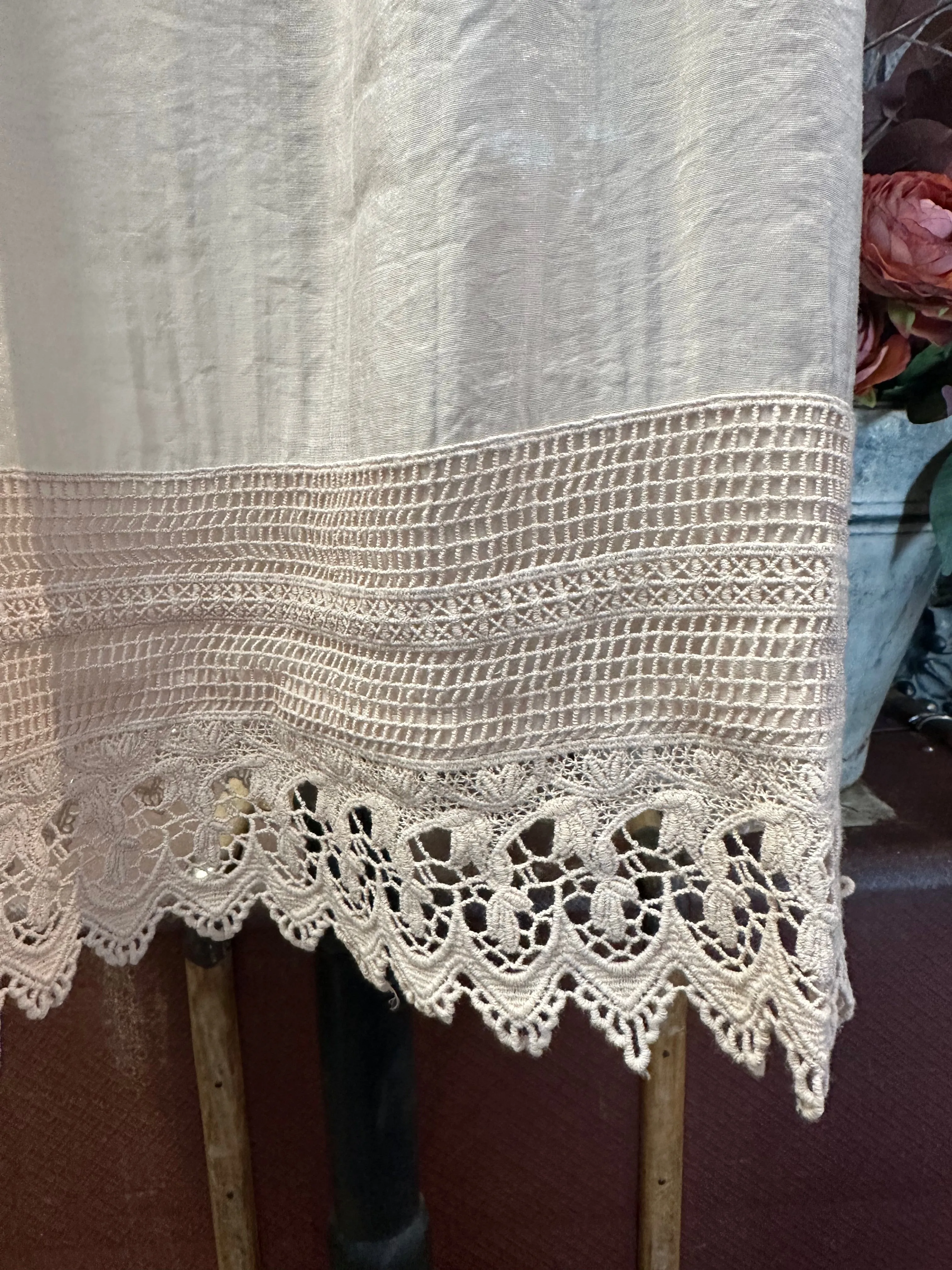 Amelie cotton and lace slip