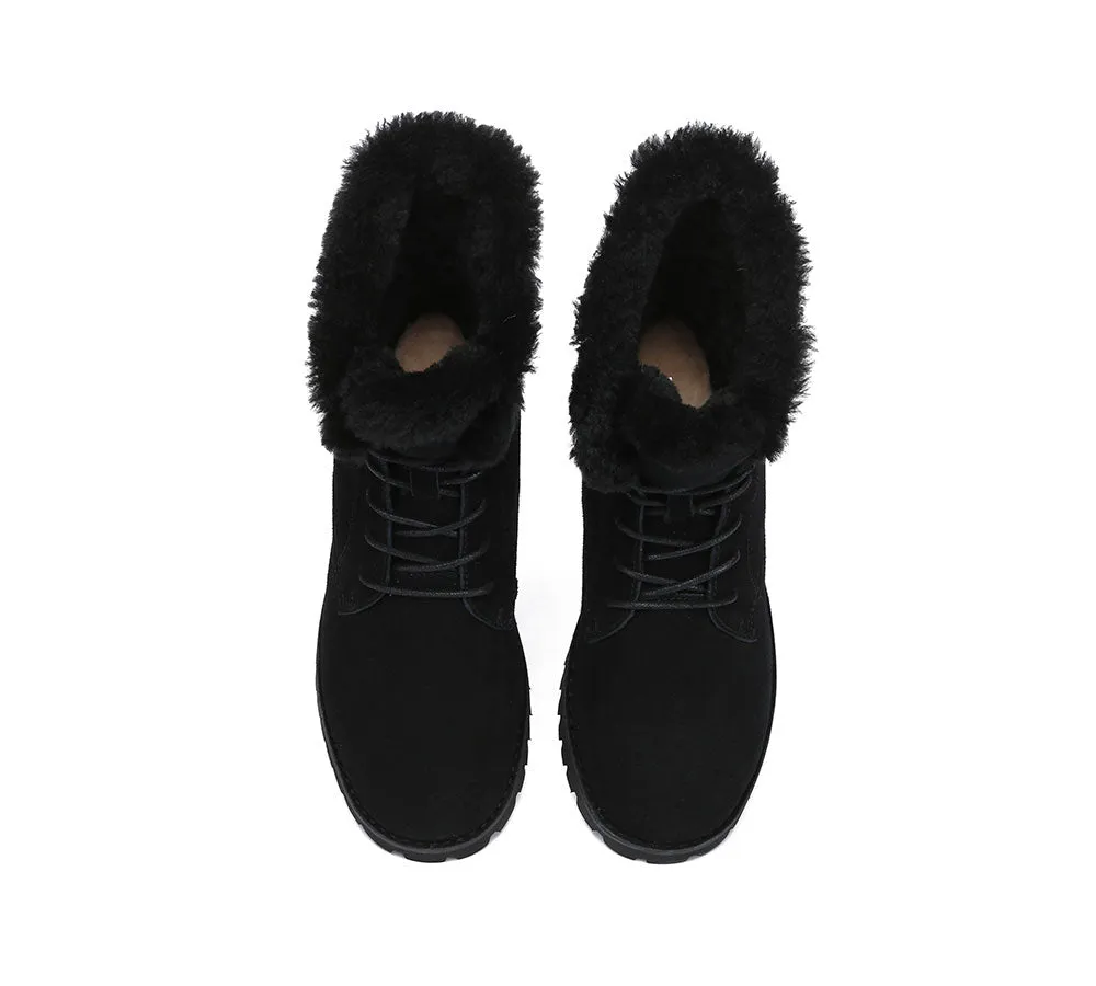 Australian Shepherd® UGG Women Fashion Lace Up Ankle Boots Jean