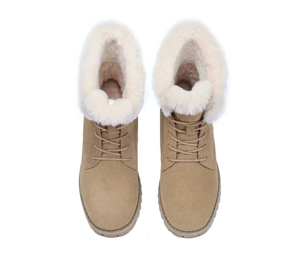 Australian Shepherd® UGG Women Fashion Lace Up Ankle Boots Jean
