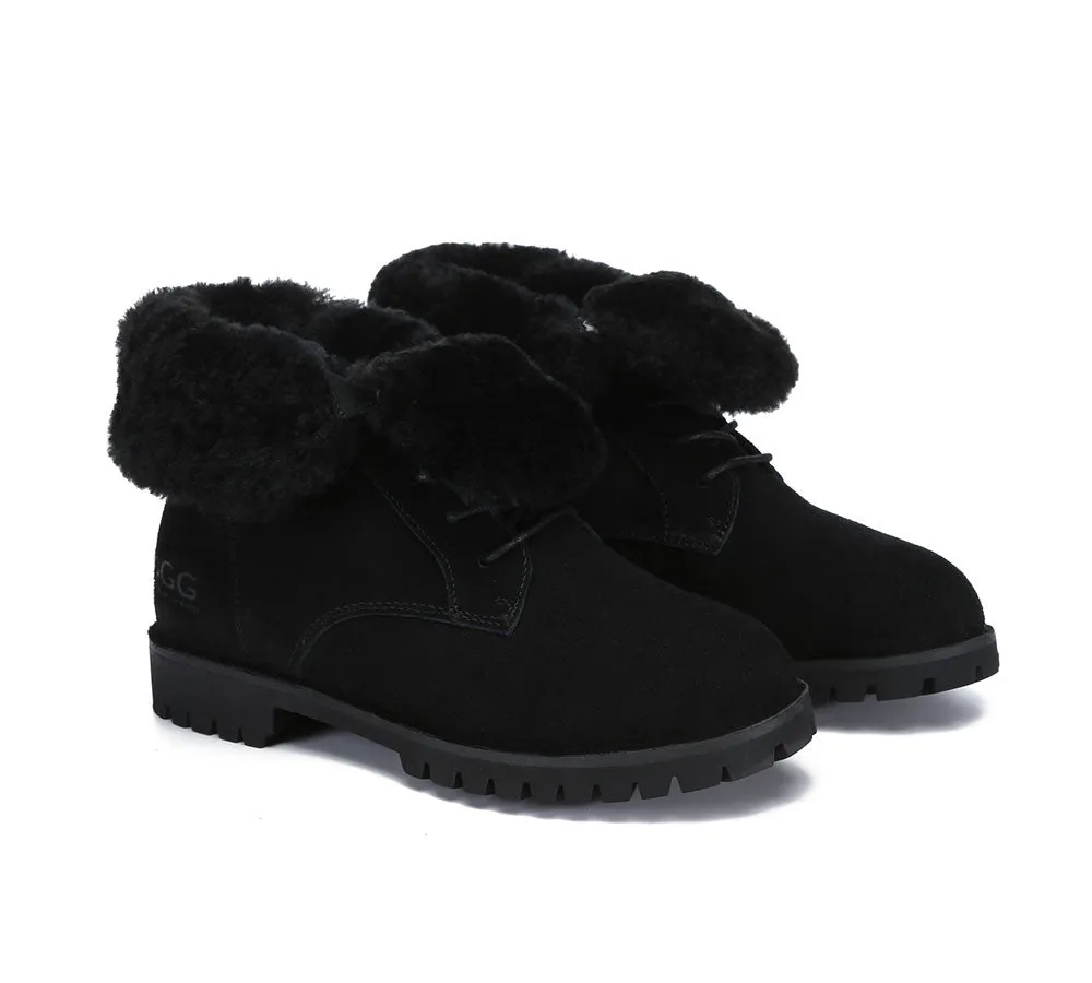Australian Shepherd® UGG Women Fashion Lace Up Ankle Boots Jean