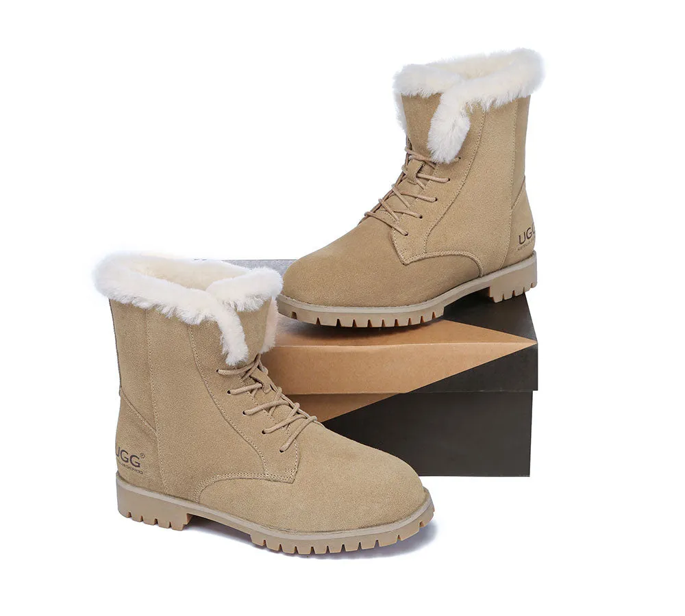 Australian Shepherd® UGG Women Fashion Lace Up Ankle Boots Jean