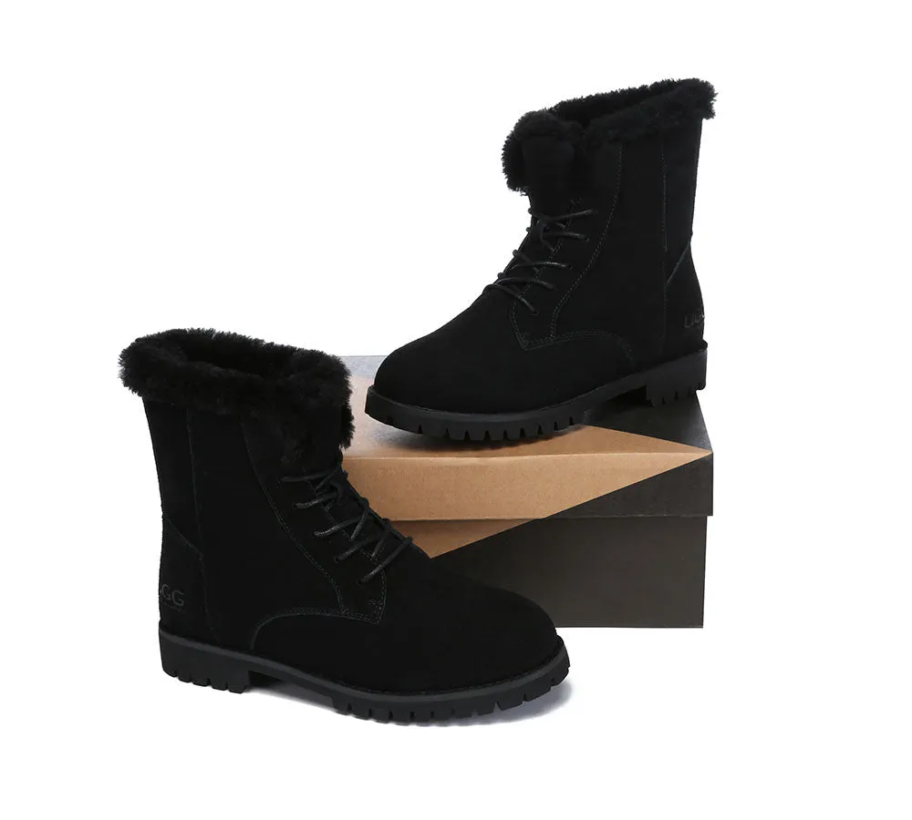 Australian Shepherd® UGG Women Fashion Lace Up Ankle Boots Jean
