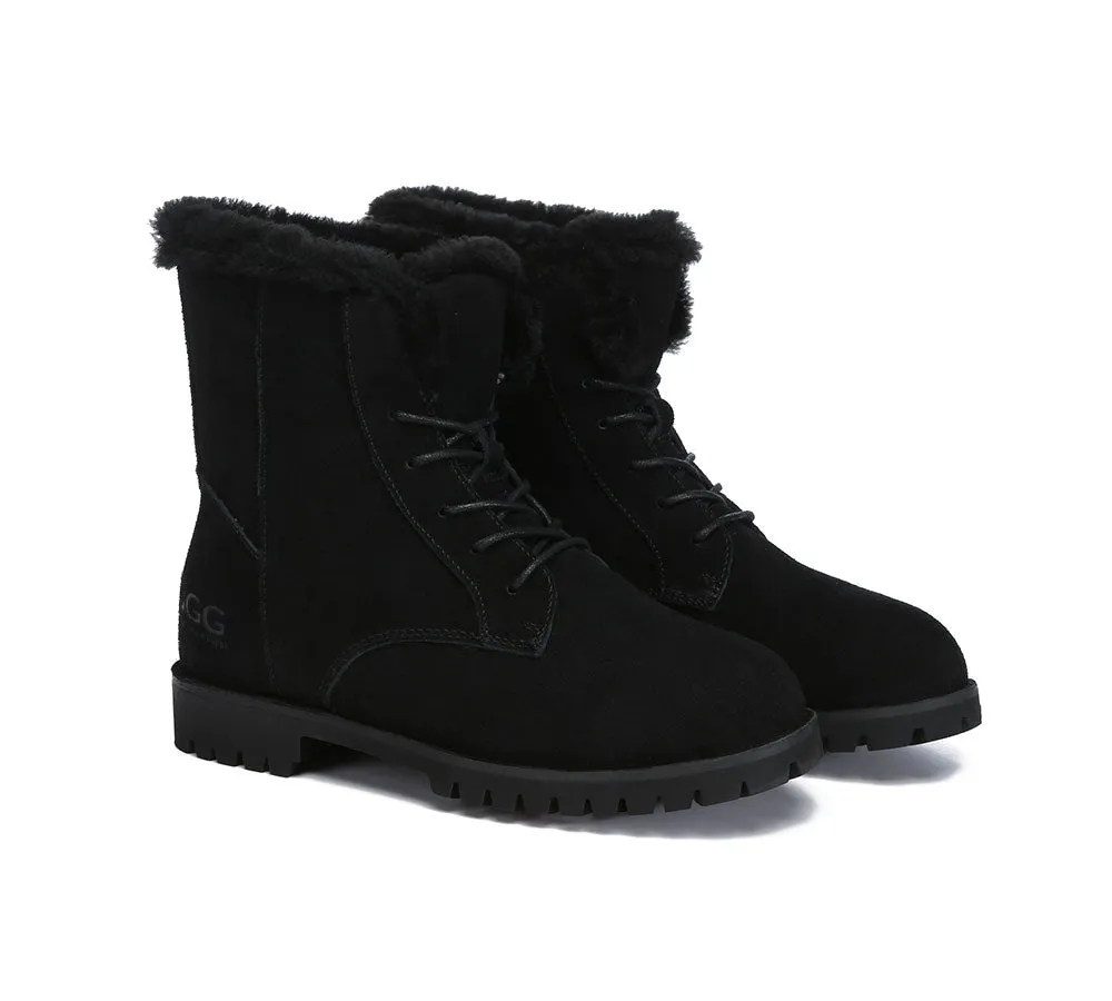 Australian Shepherd® UGG Women Fashion Lace Up Ankle Boots Jean