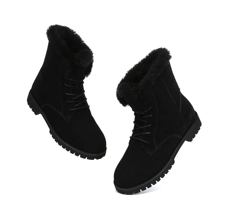 Australian Shepherd® UGG Women Fashion Lace Up Ankle Boots Jean