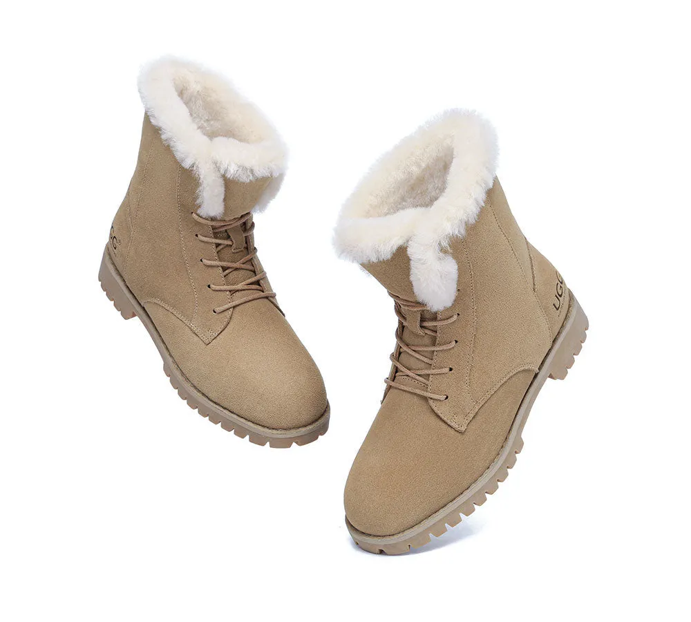 Australian Shepherd® UGG Women Fashion Lace Up Ankle Boots Jean