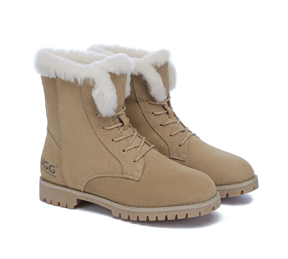 Australian Shepherd® UGG Women Fashion Lace Up Ankle Boots Jean