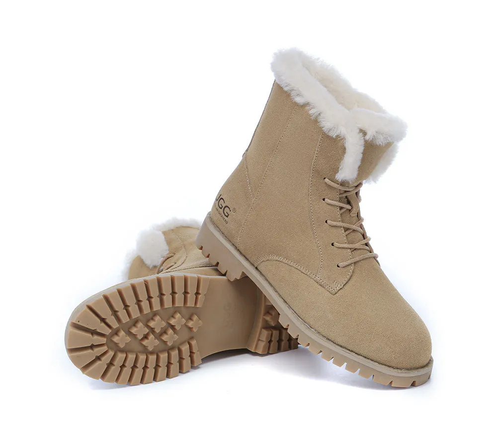 Australian Shepherd® UGG Women Fashion Lace Up Ankle Boots Jean