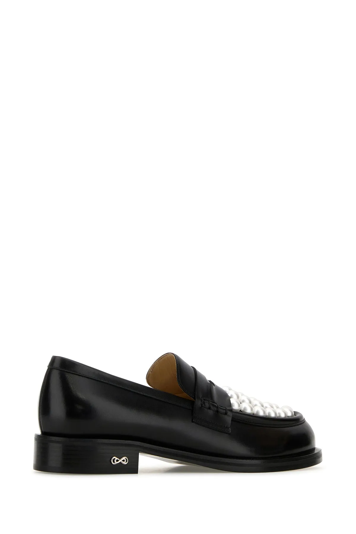 Black leather Sirene loafers