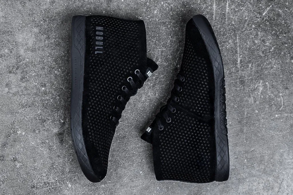 BLACK SUEDE MID TRAINER (WOMEN'S)
