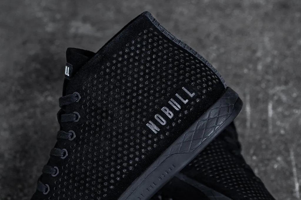 BLACK SUEDE MID TRAINER (WOMEN'S)