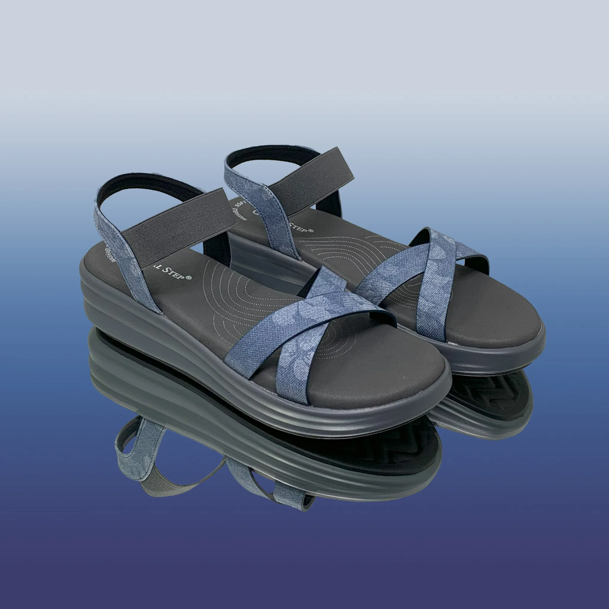 Blue Platform Sandals