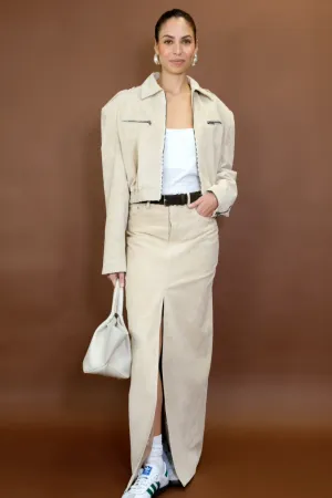 Chicago Suede Skirt Cream