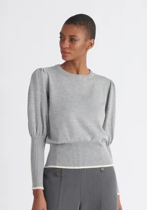 Contrast Colour Edge Knitted Recycled Top