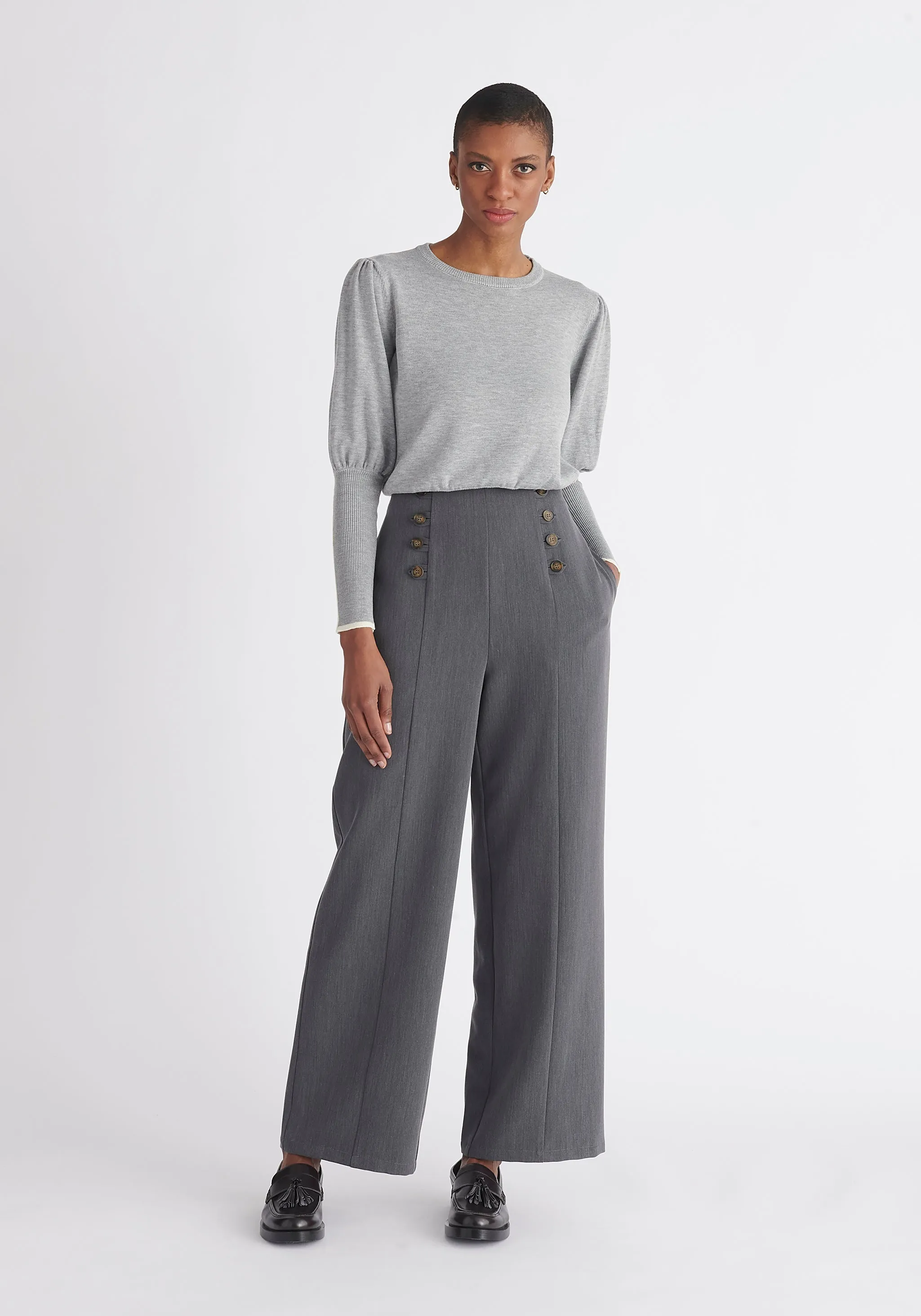 Contrast Colour Edge Knitted Recycled Top