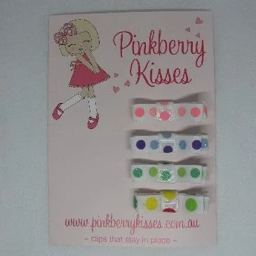 Deluxe Hair clips - Colourful Spots