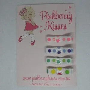 Deluxe Hair clips - Colourful Spots
