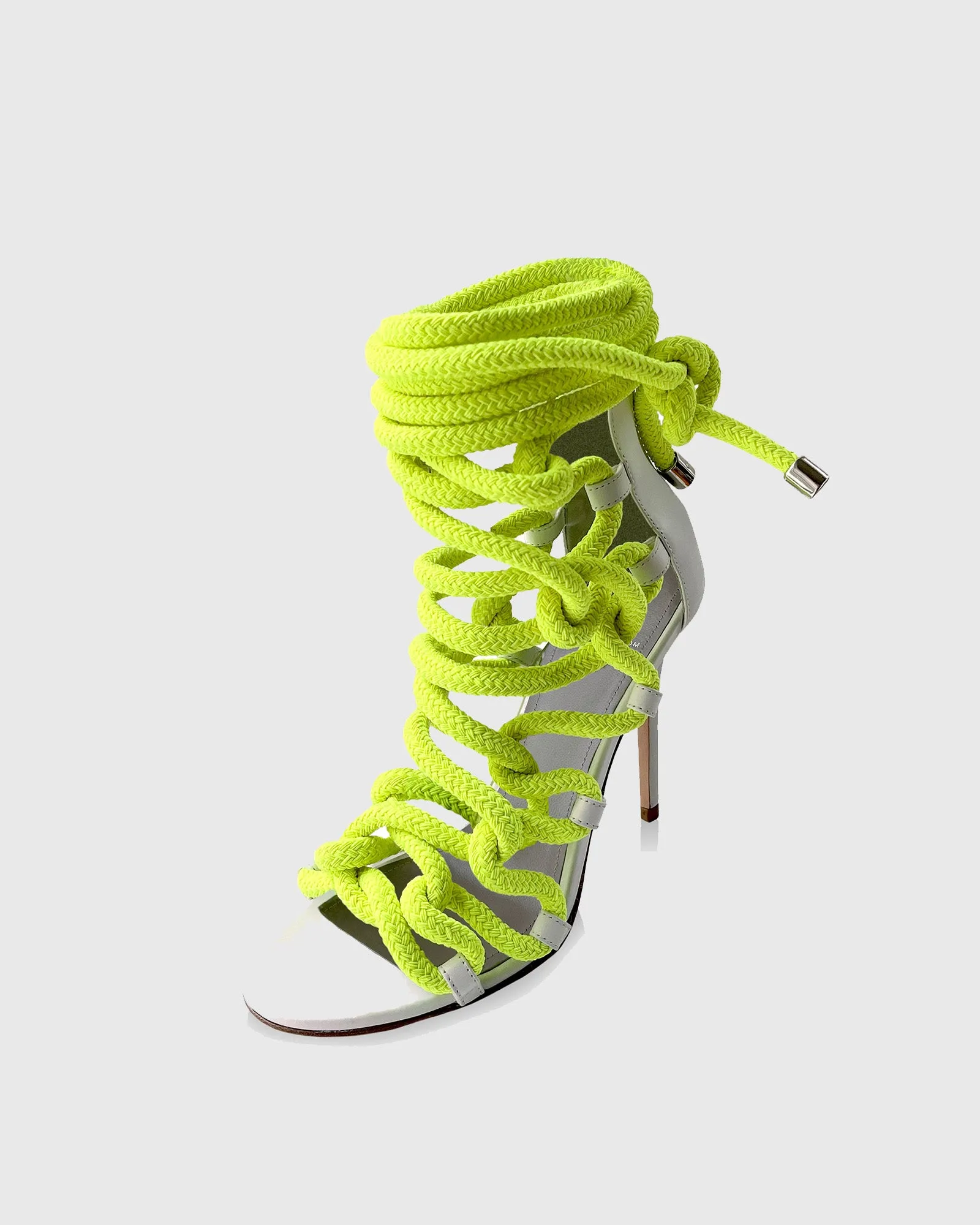 Emma Lace up Sandals In Green