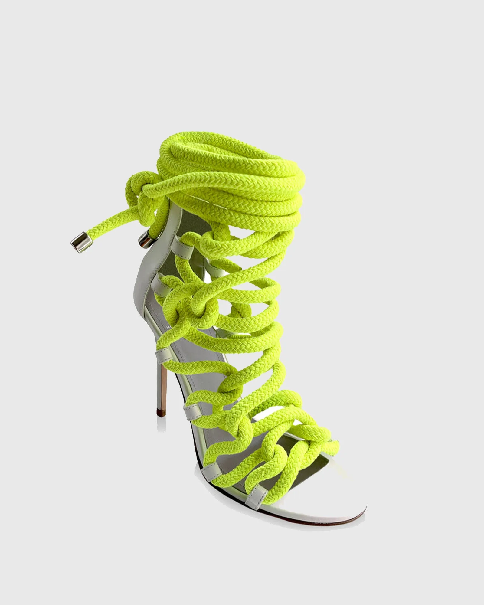 Emma Lace up Sandals In Green