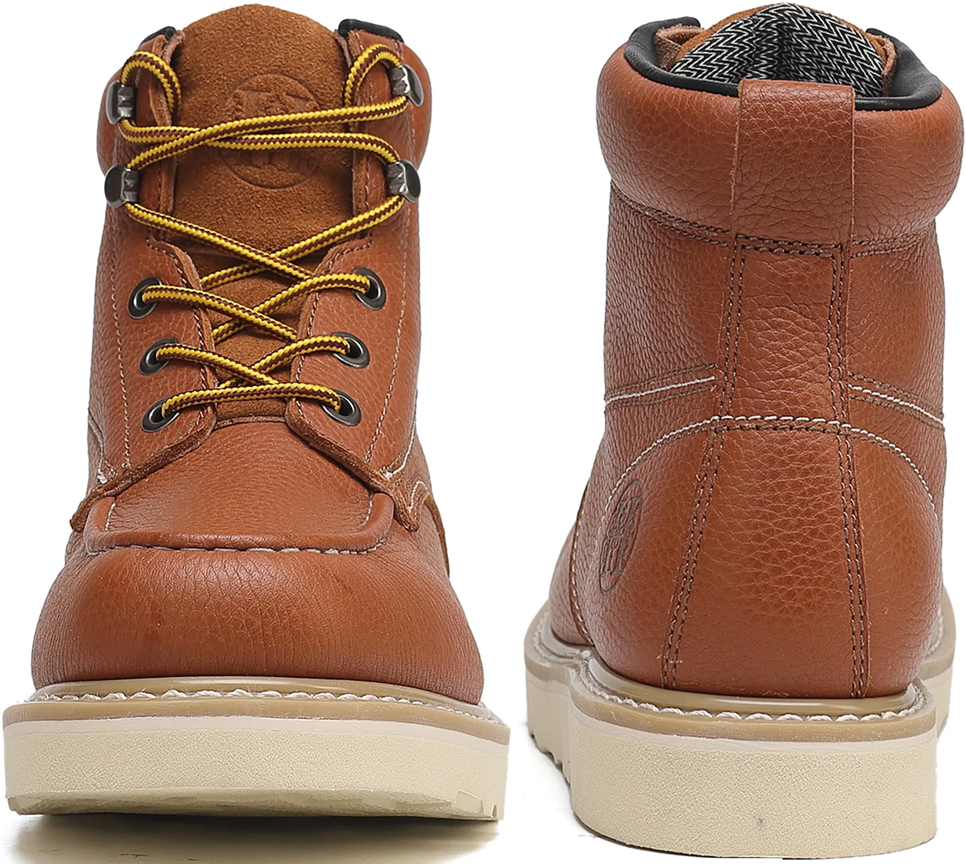 HVB 302 Men's 6" Soft Toe Non-Slip Water Resistant for Construction with Durable Rubber EVA Outsole Work Boots
