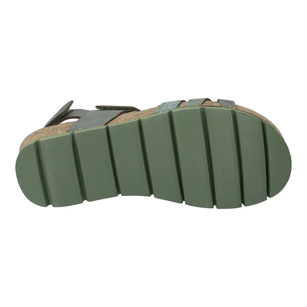Josef Seibel Women's Lucie 03 Leather Strap Sandals Salvia Green