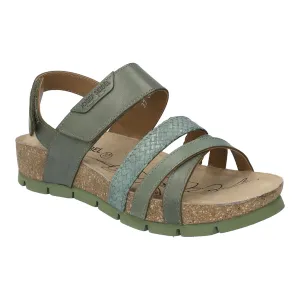 Josef Seibel Women's Lucie 03 Leather Strap Sandals Salvia Green