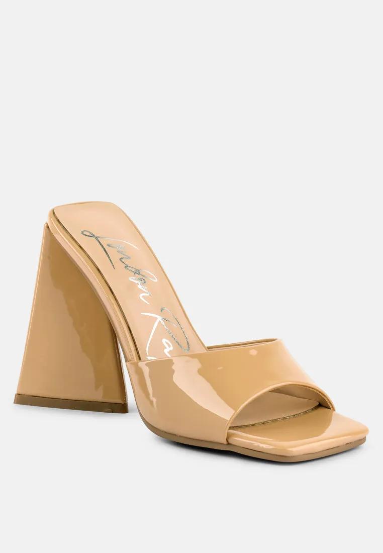 lovebug triangular block heel sandals