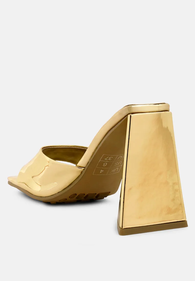 lovebug triangular block heel sandals