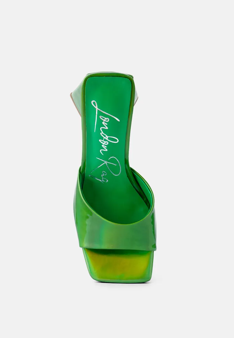lovebug triangular block heel sandals