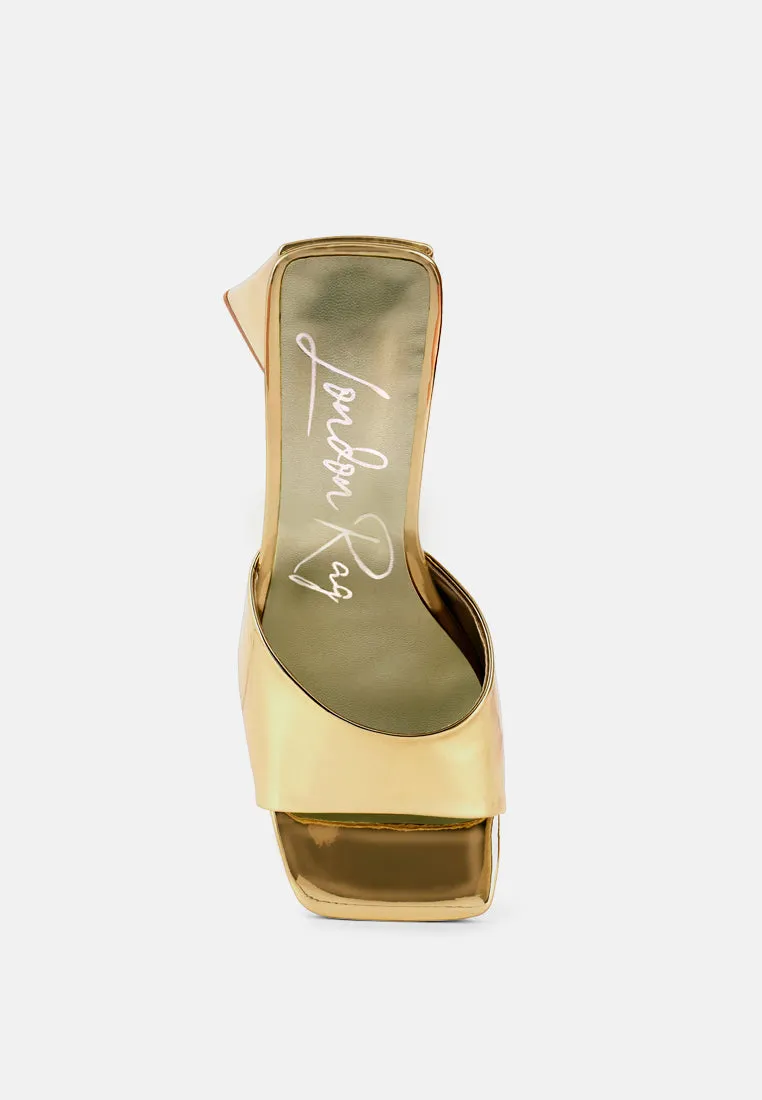 lovebug triangular block heel sandals