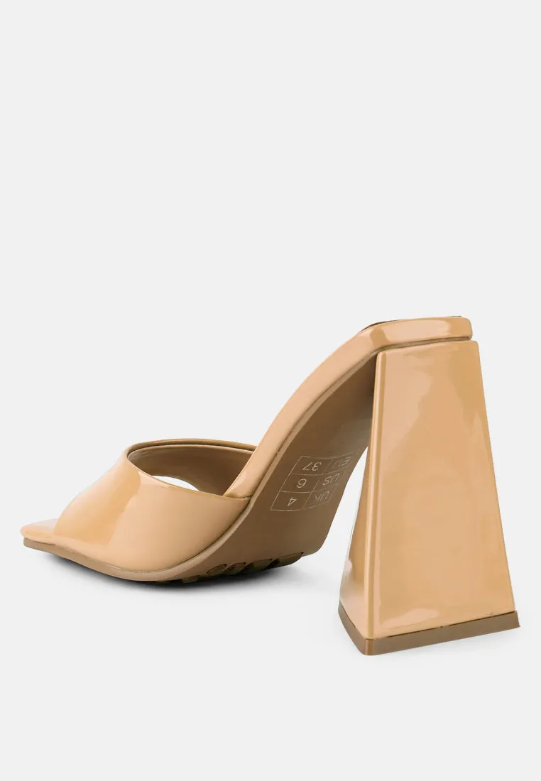 lovebug triangular block heel sandals