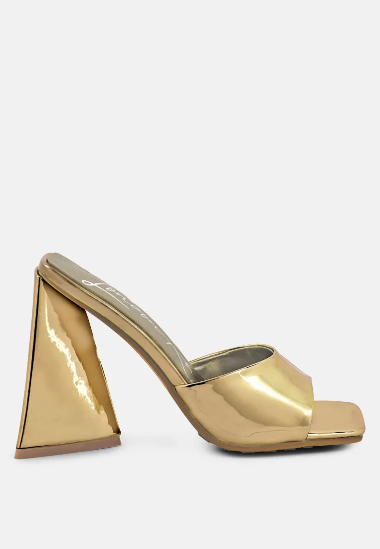 lovebug triangular block heel sandals