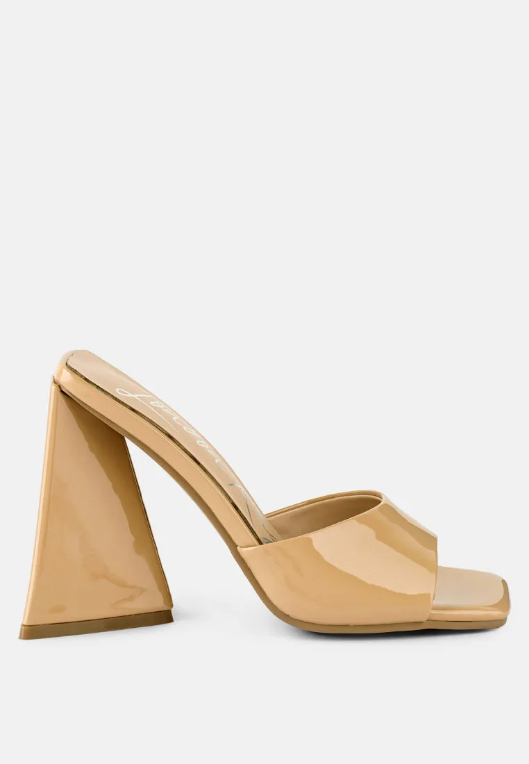 lovebug triangular block heel sandals