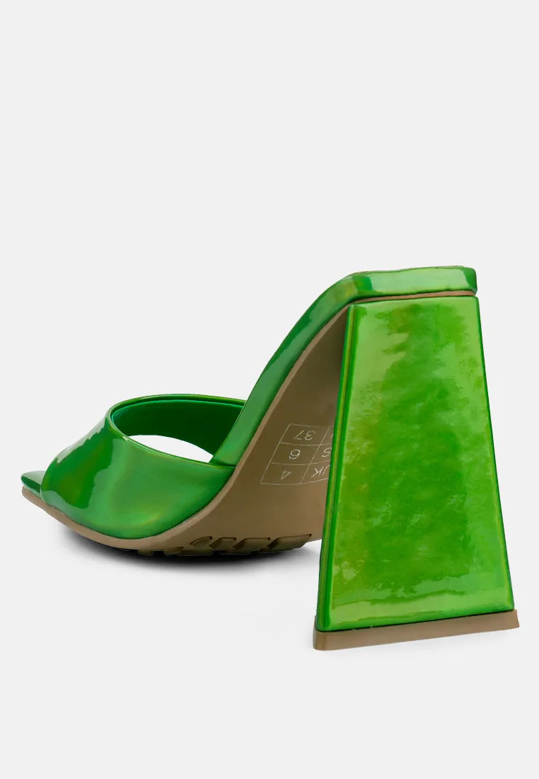 lovebug triangular block heel sandals