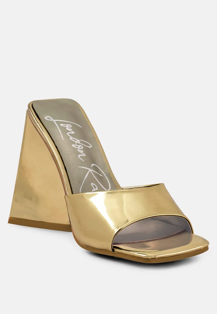 lovebug triangular block heel sandals