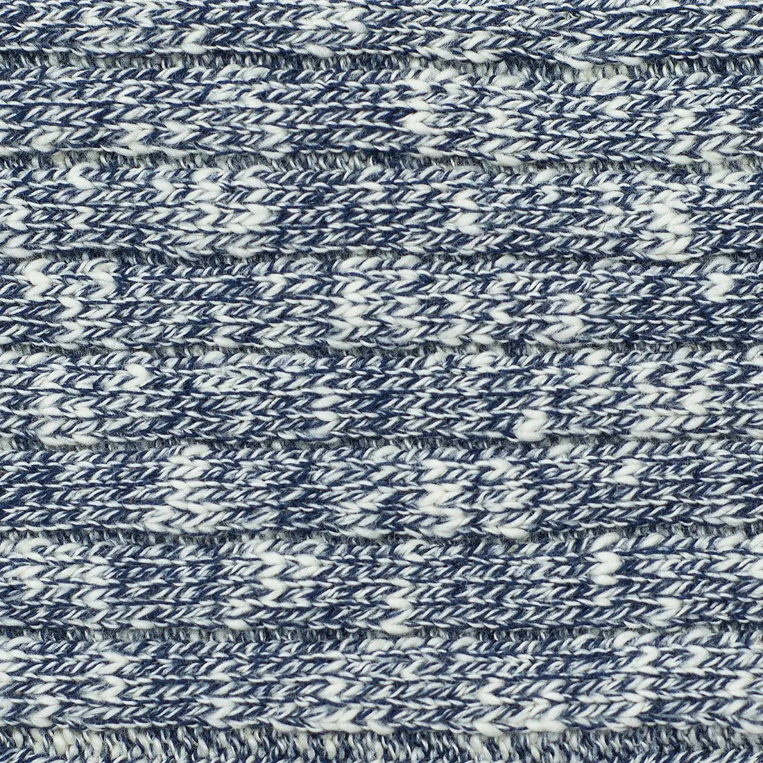 Marled navy ribbed cotton socks