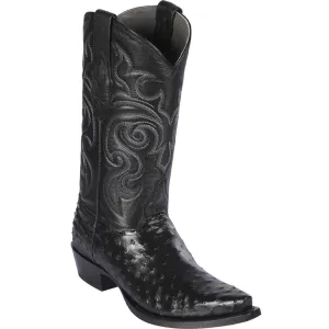 Mens Black Ostrich Boots