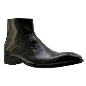 Men's Italian Shoes Jo Ghost 3242 Black Leather Formal Ankle Boots