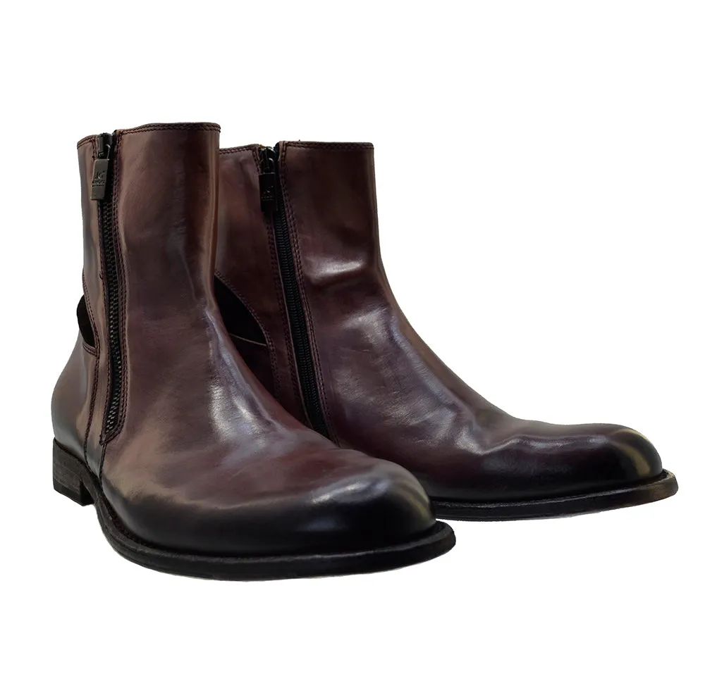 Men's Italian Shoes Jo Ghost 3315 Brown Leather Chelsea Vintage Boots last pairs size 41 42