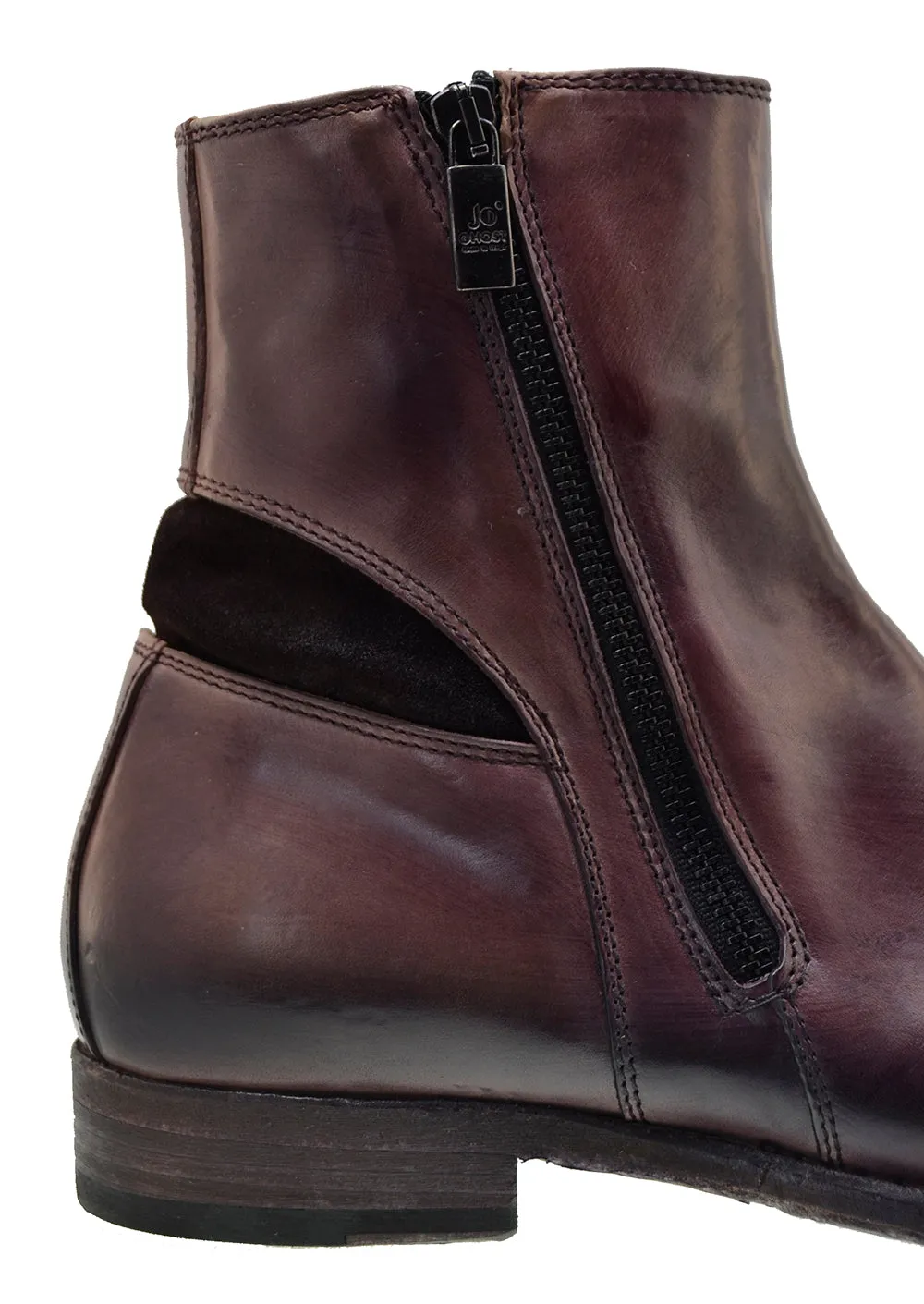 Men's Italian Shoes Jo Ghost 3315 Brown Leather Chelsea Vintage Boots last pairs size 41 42