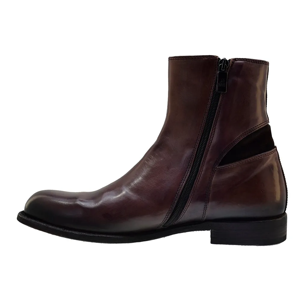 Men's Italian Shoes Jo Ghost 3315 Brown Leather Chelsea Vintage Boots last pairs size 41 42