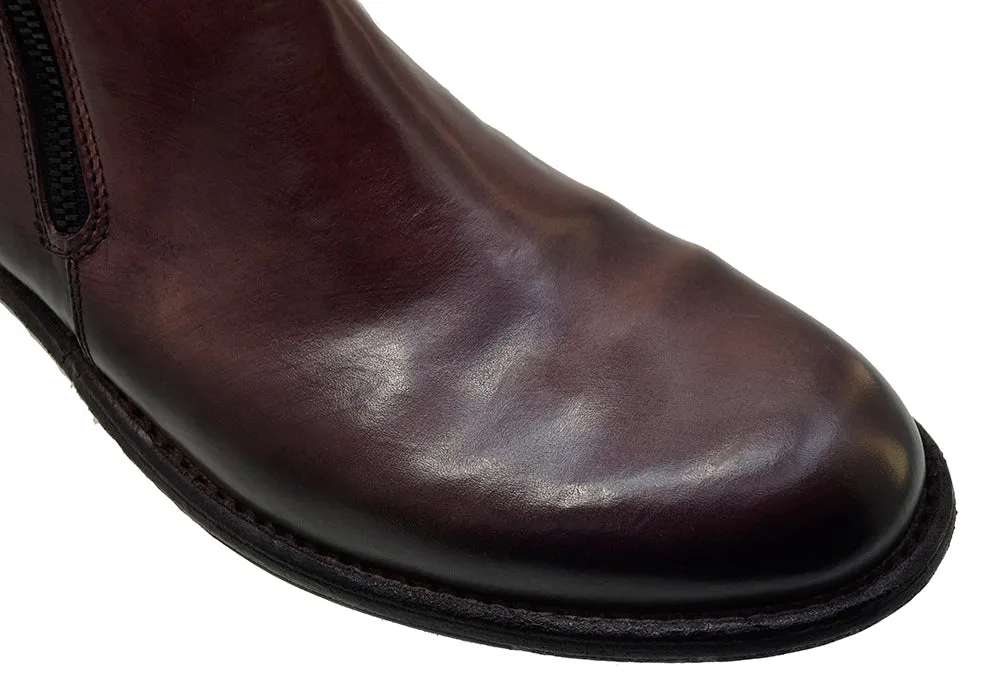 Men's Italian Shoes Jo Ghost 3315 Brown Leather Chelsea Vintage Boots last pairs size 41 42