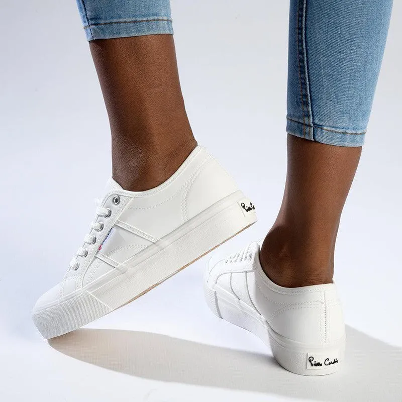 Pierre Cardin Nadine Lace Up Sneaker - White