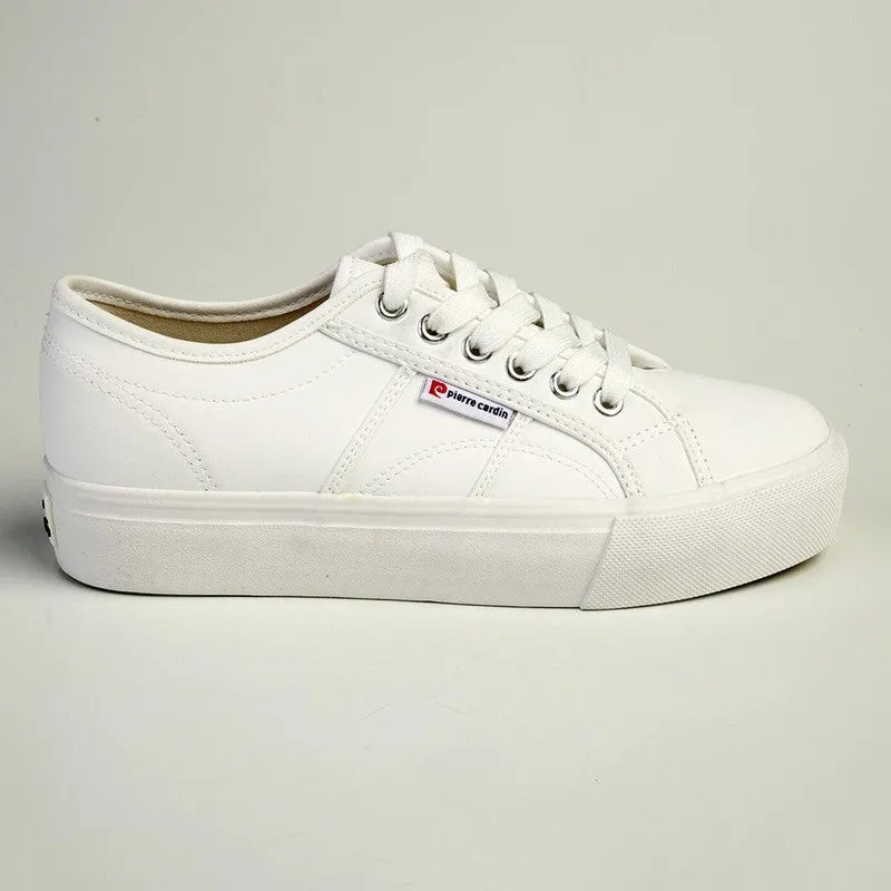 Pierre Cardin Nadine Lace Up Sneaker - White