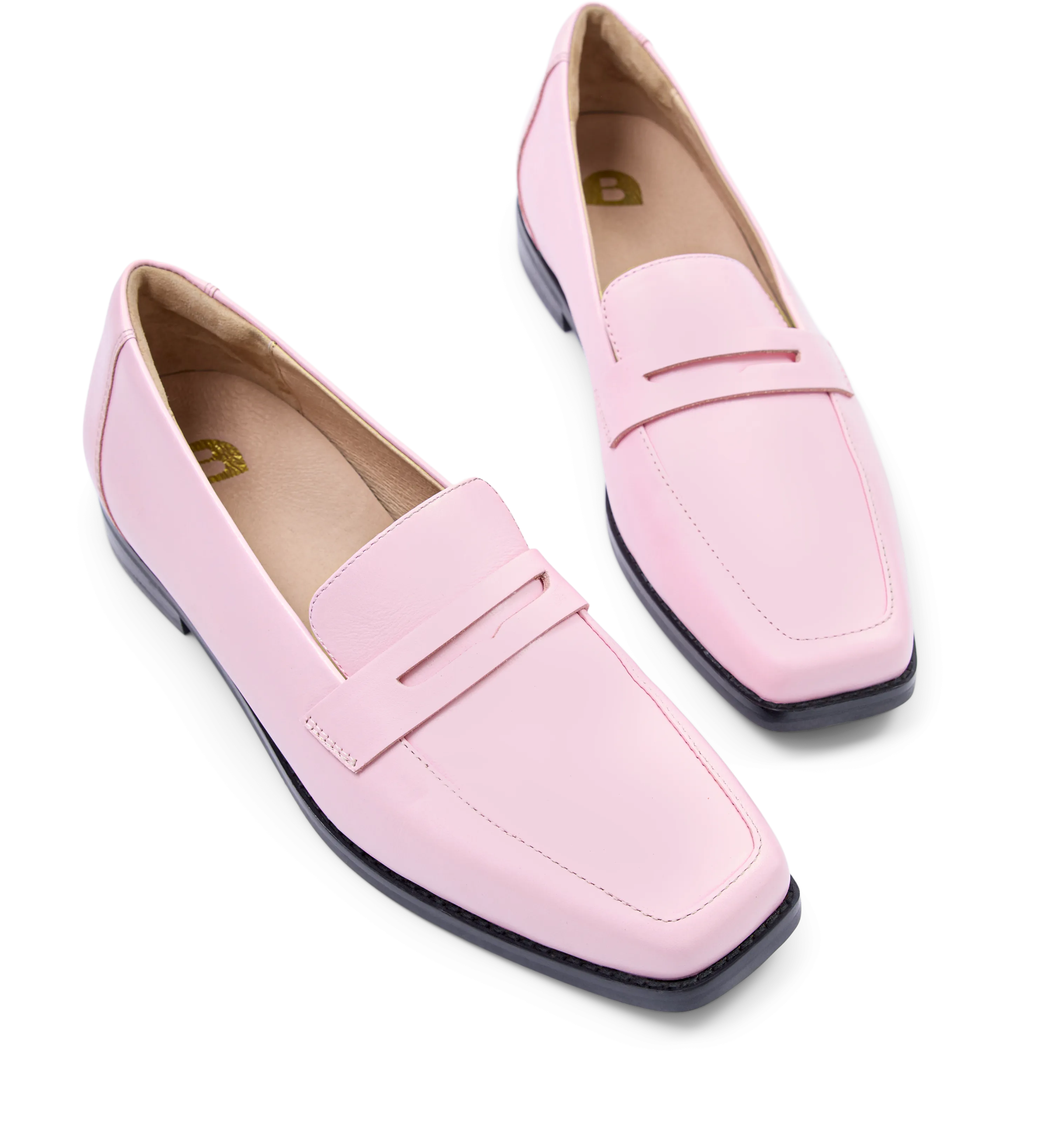 Piha Baby Pink Leather Loafers