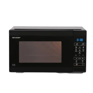 SHARP 20Litre R-220KNK Solo Microwave Oven ( Black, Ceramic Cavity, Digital Display, One-Touch Start)