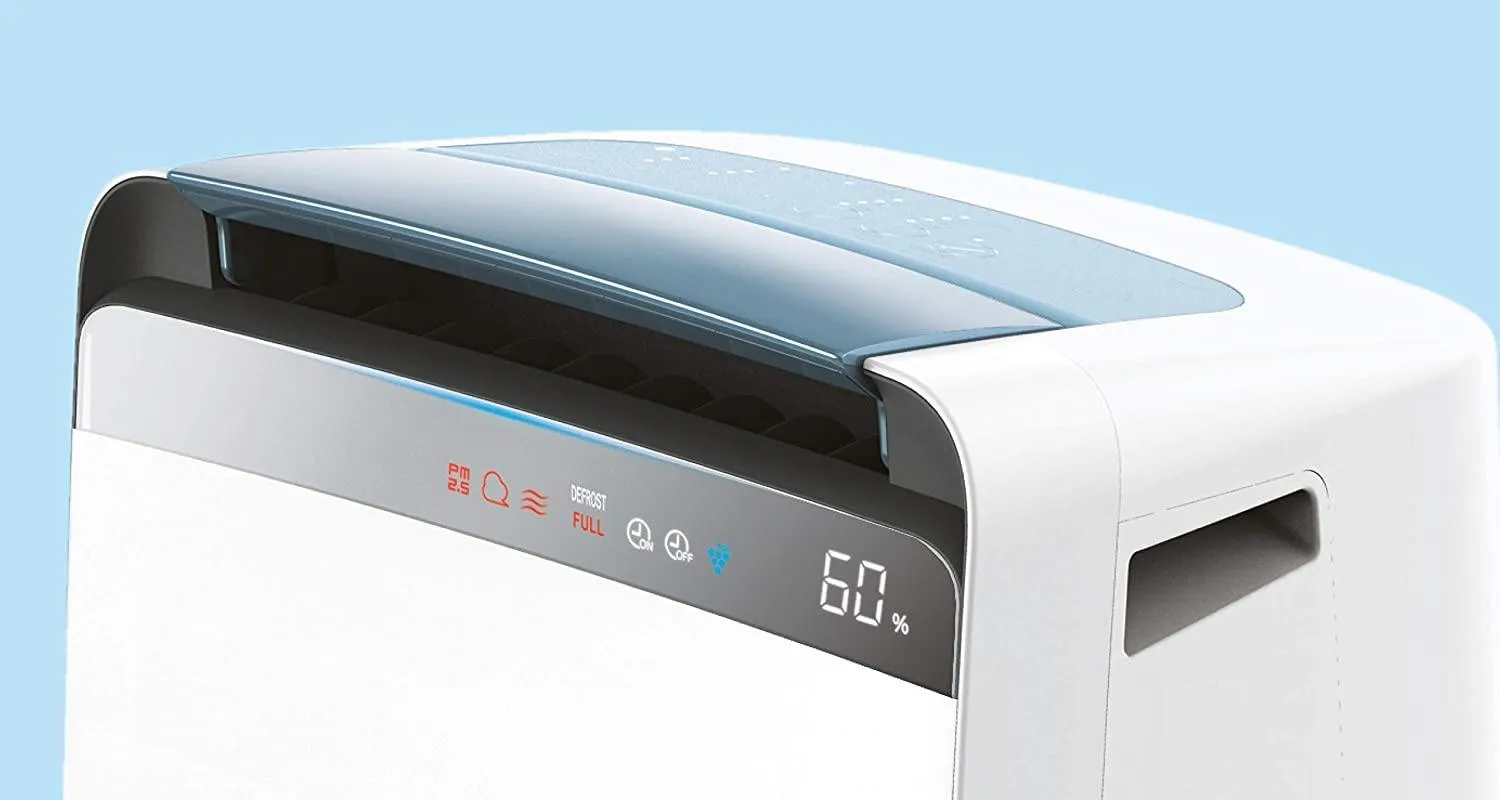 SHARP DW-J20FM-W-DE Air Purifier & Dehumidifier  20L/Day Moisture Removal, Plasmacluster Tech, HEPA Filter, Covers 550 Sq. Ft.
