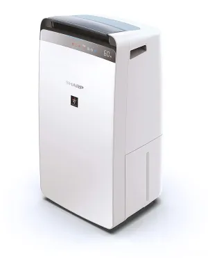SHARP DW-J20FM-W-DE Air Purifier & Dehumidifier  20L/Day Moisture Removal, Plasmacluster Tech, HEPA Filter, Covers 550 Sq. Ft.
